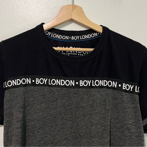 Boy London Gray & Black Logo Graphic T-Shirt - Pit to Pit 21.5” - Picture 9 of 12
